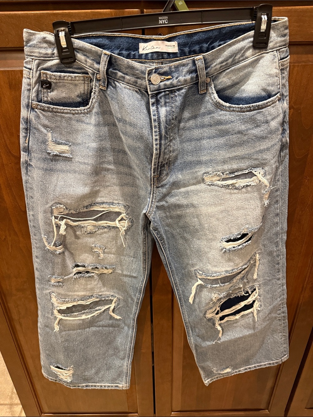 KanCan Light Blue Distressed Boyfriend Jeans